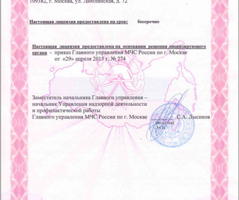 Лицензия МЧС стр.2